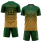 Custom Old Gold Green Sublimation Soccer Uniform Jersey Limited