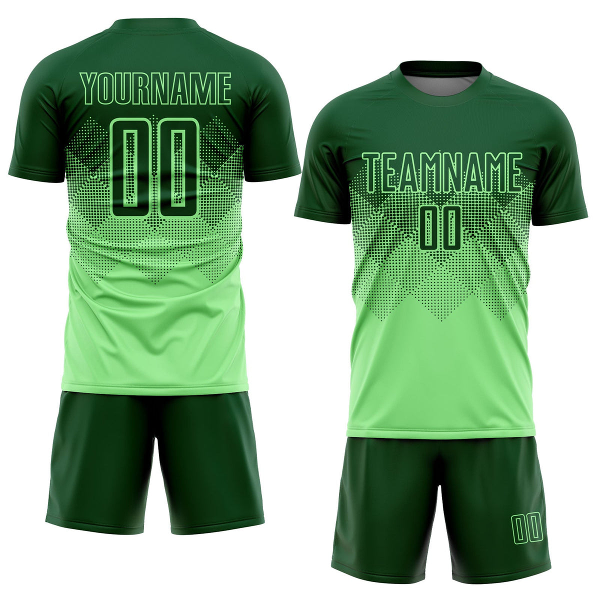 Custom Pea Green Green Sublimation Soccer Uniform Jersey Limited