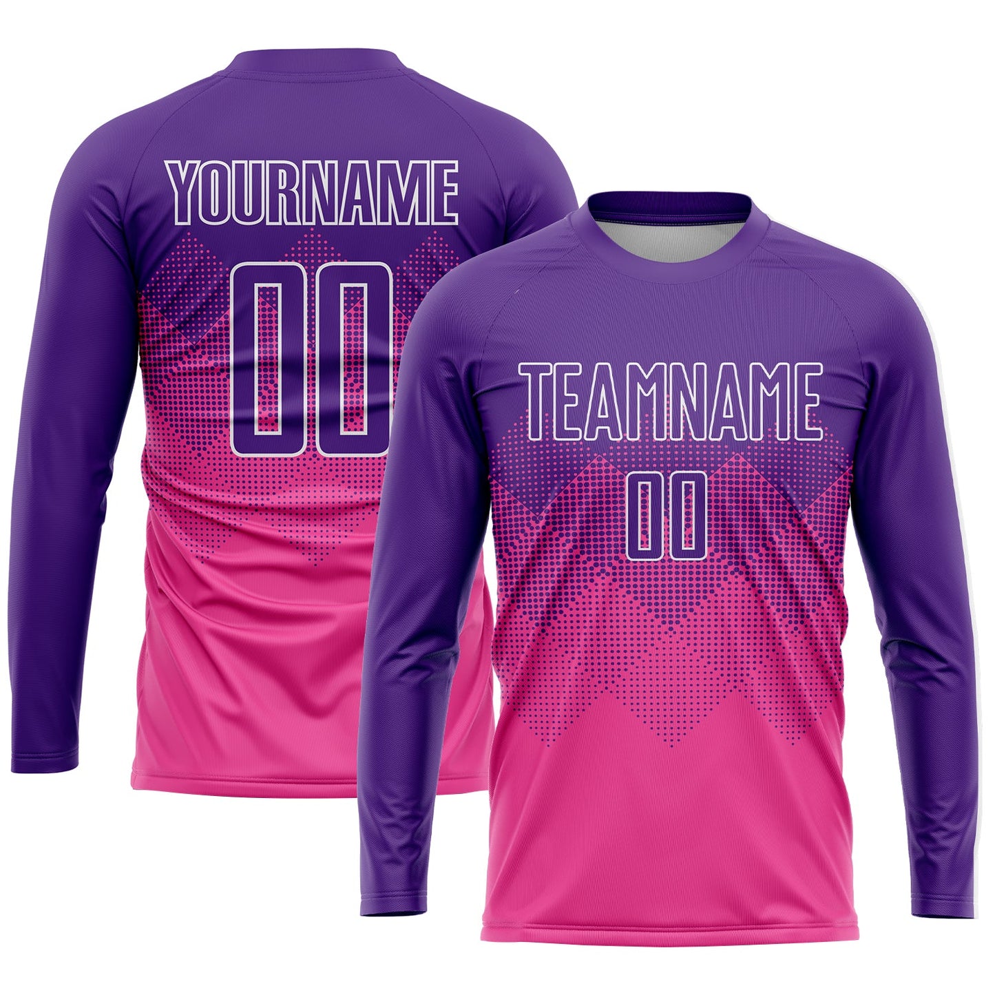 Custom Pink Purple-White Sublimation Soccer Uniform Jersey Limited