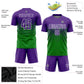 Custom Grass Green Purple-White Sublimation Soccer Uniform Jersey Limited