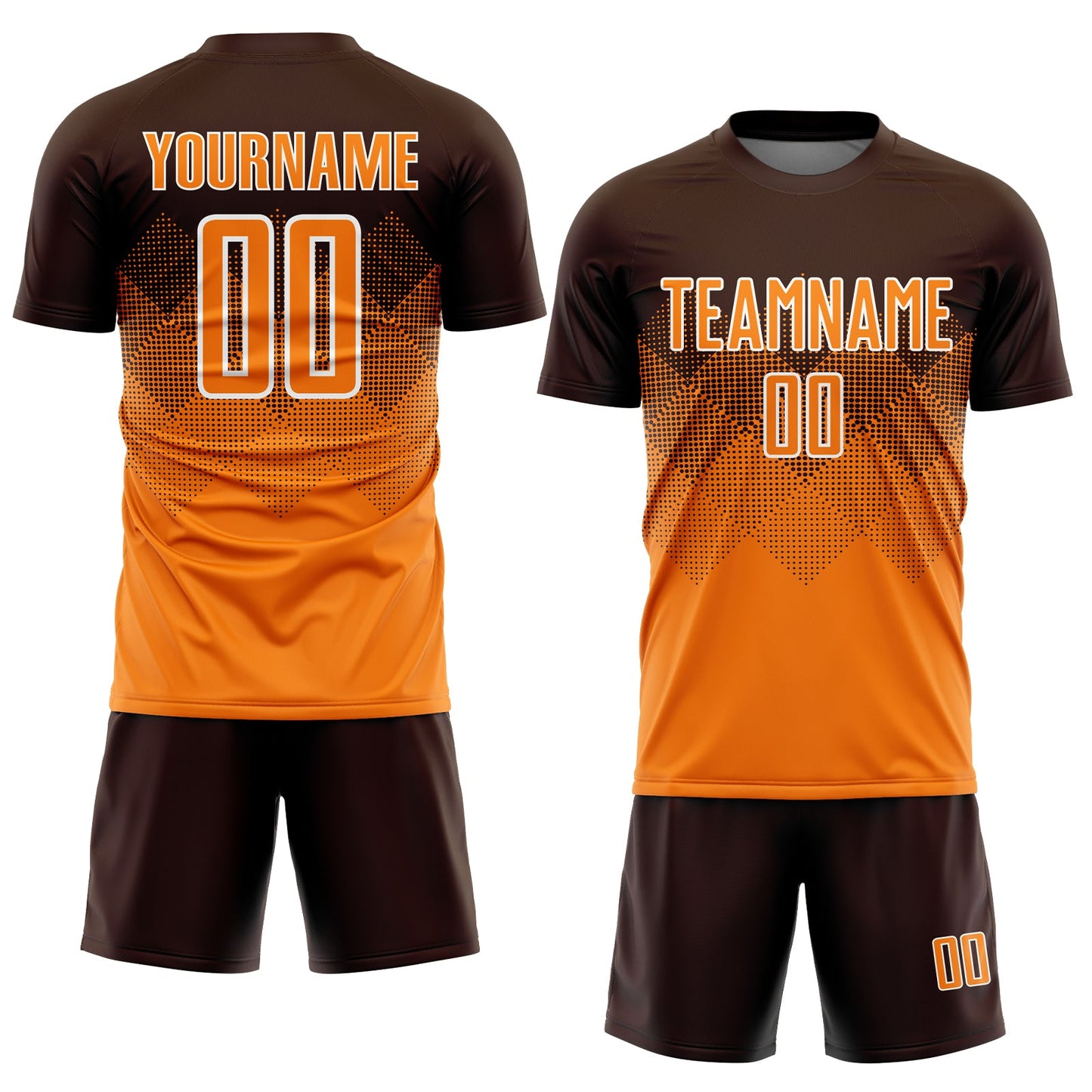 Custom Brown Bay Orange-White Sublimation Soccer Uniform Jersey Limited