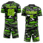 Custom Figure Neon Green-Aurora Green Sublimation Soccer Uniform Jersey Limited