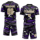 Custom Figure City Cream-Purple Sublimation Soccer Uniform Jersey Limited
