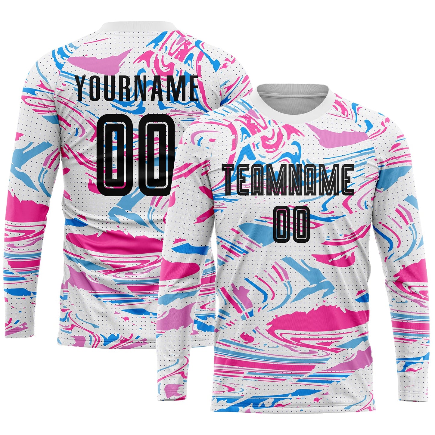 Custom Figure Black-Pink Sublimation Soccer Uniform Jersey Limited