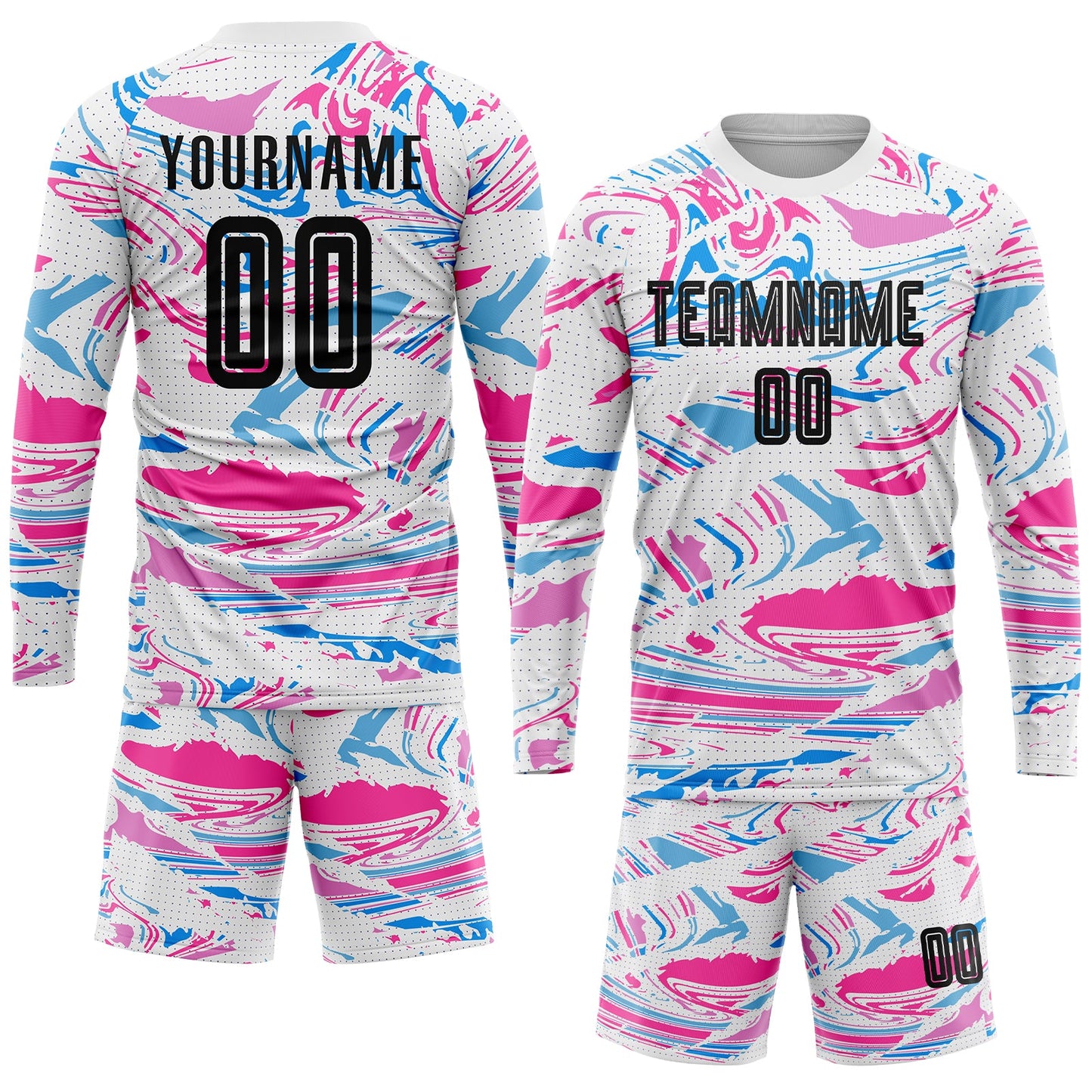 Custom Figure Black-Pink Sublimation Soccer Uniform Jersey Limited