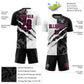 Custom Graffiti Pattern Black-Pink Scratch Sublimation Soccer Uniform Jersey Limited