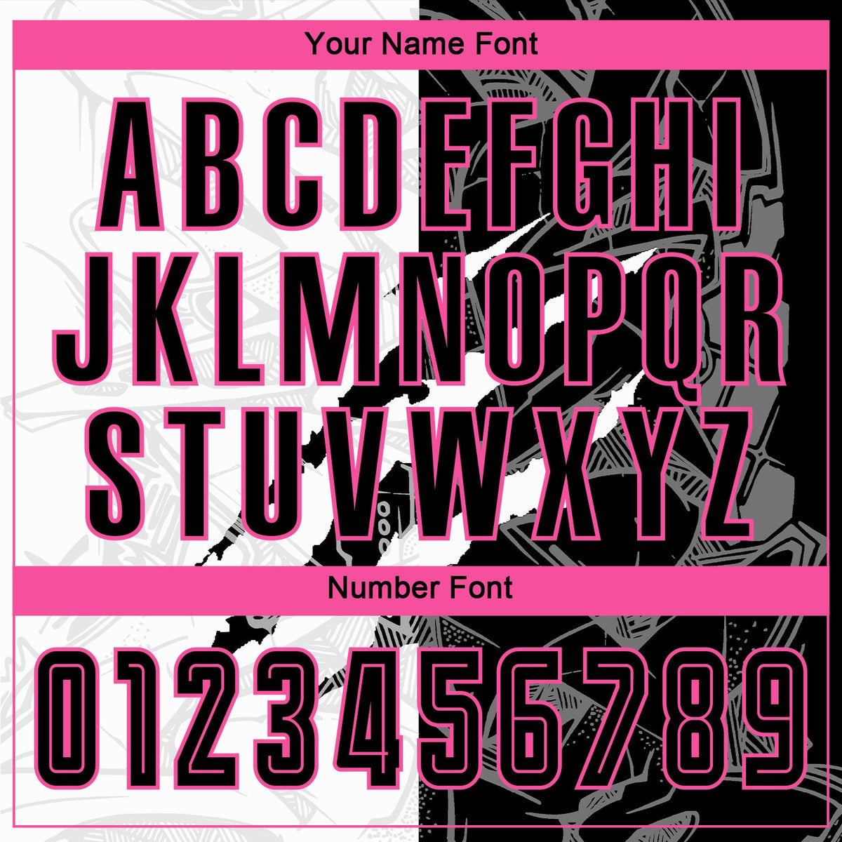 Custom Graffiti Pattern Black-Pink Scratch Sublimation Soccer Uniform Jersey Limited