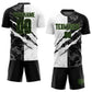 Custom Graffiti Pattern Black-Neon Green Scratch Sublimation Soccer Uniform Jersey Limited