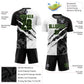 Custom Graffiti Pattern Black-Neon Green Scratch Sublimation Soccer Uniform Jersey Limited