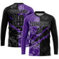 Custom Graffiti Pattern Black Purple-Gray Scratch Sublimation Soccer Uniform Jersey Limited