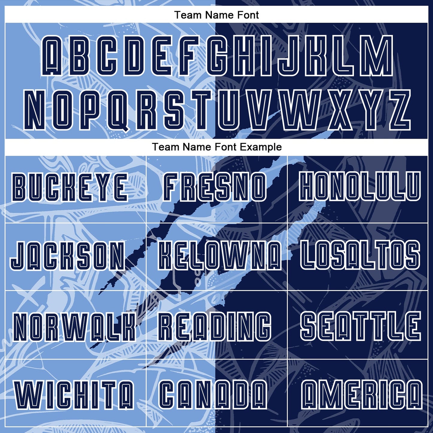 Custom Graffiti Pattern Navy-Light Blue Scratch Sublimation Soccer Uniform Jersey Limited