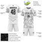 Custom White Black Sublimation Soccer Uniform Jersey Limited