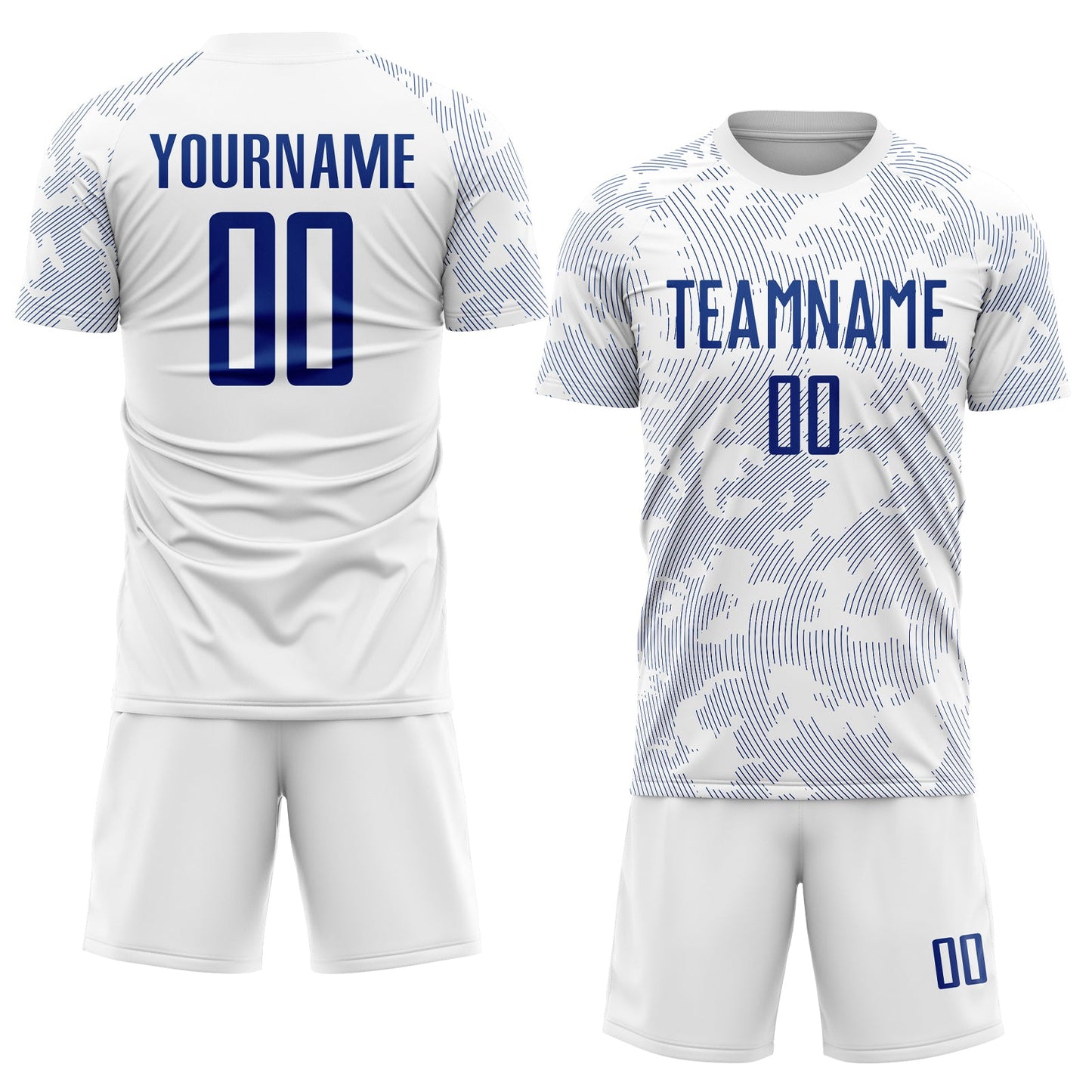 Custom White Royal Sublimation Soccer Uniform Jersey Limited