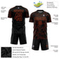 Custom Black Orange Sublimation Soccer Uniform Jersey Limited