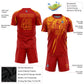 Custom Red Gold Sublimation Soccer Uniform Jersey Limited