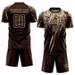 Custom Brown Cream Sublimation Soccer Uniform Jersey Limited