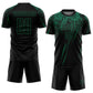 Custom Black Kelly Green Sublimation Soccer Uniform Jersey Limited