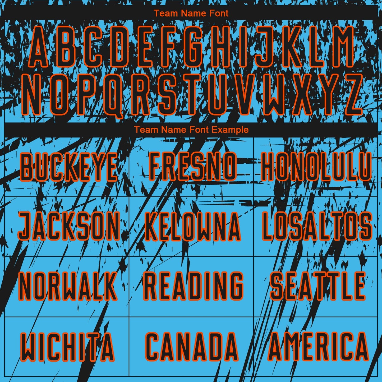 Custom Sky Blue Black-Orange Sublimation Soccer Uniform Jersey Limited