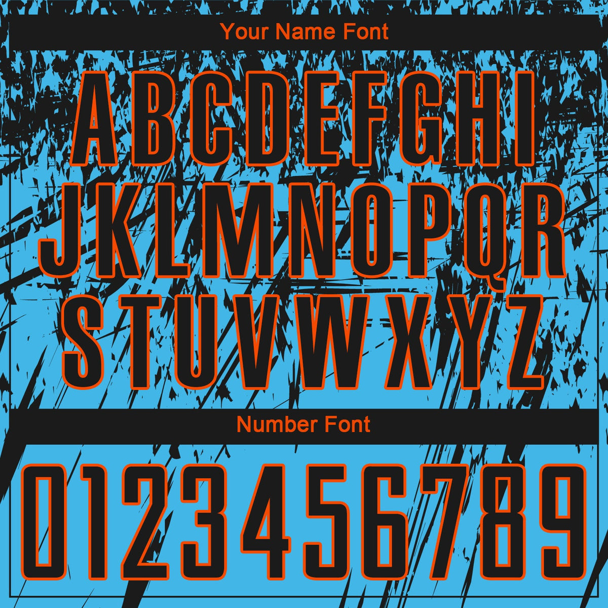 Custom Sky Blue Black-Orange Sublimation Soccer Uniform Jersey Limited