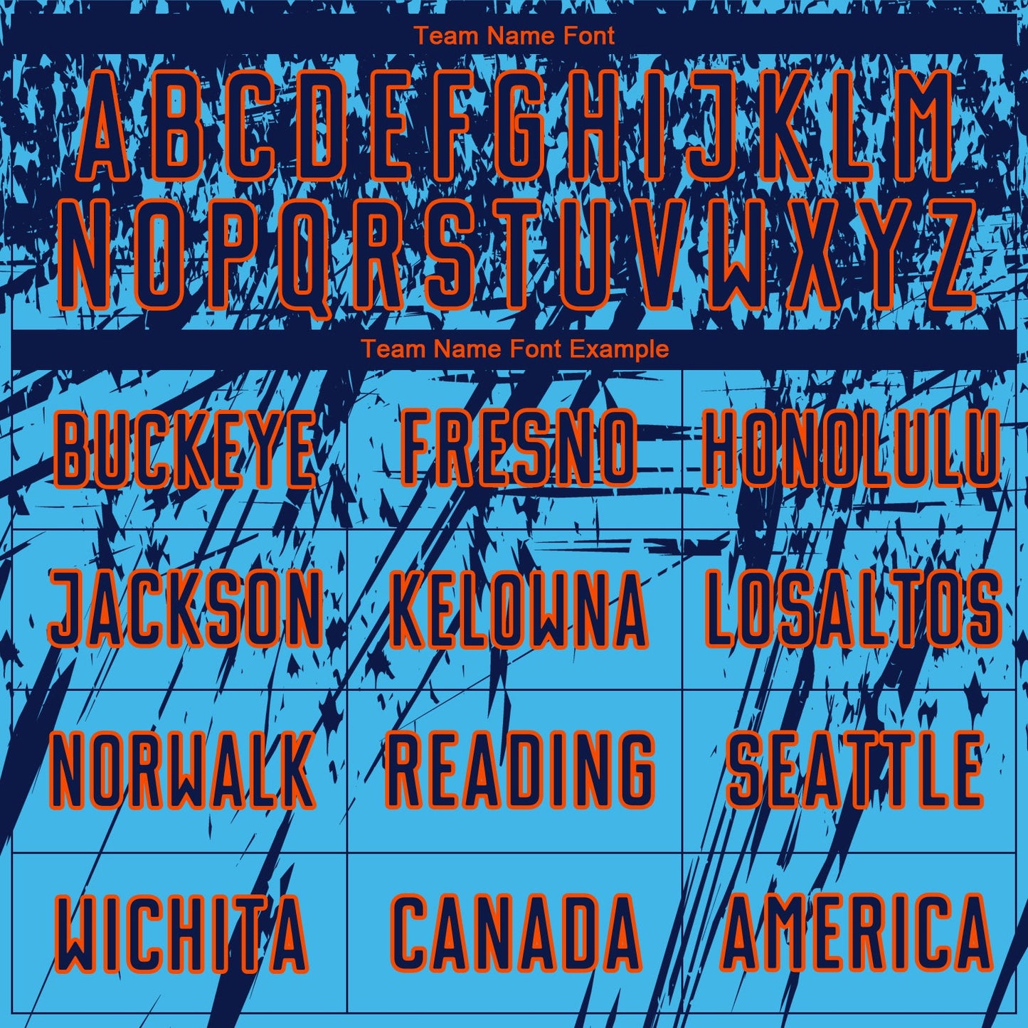 Custom Sky Blue Navy-Orange Sublimation Soccer Uniform Jersey Limited