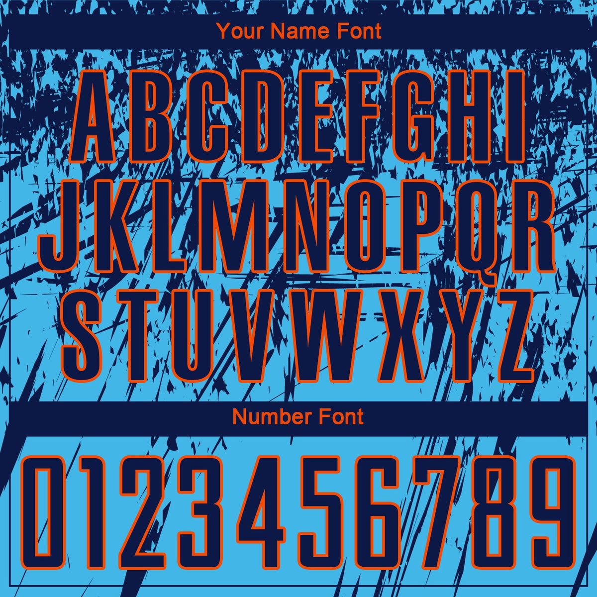 Custom Sky Blue Navy-Orange Sublimation Soccer Uniform Jersey Limited