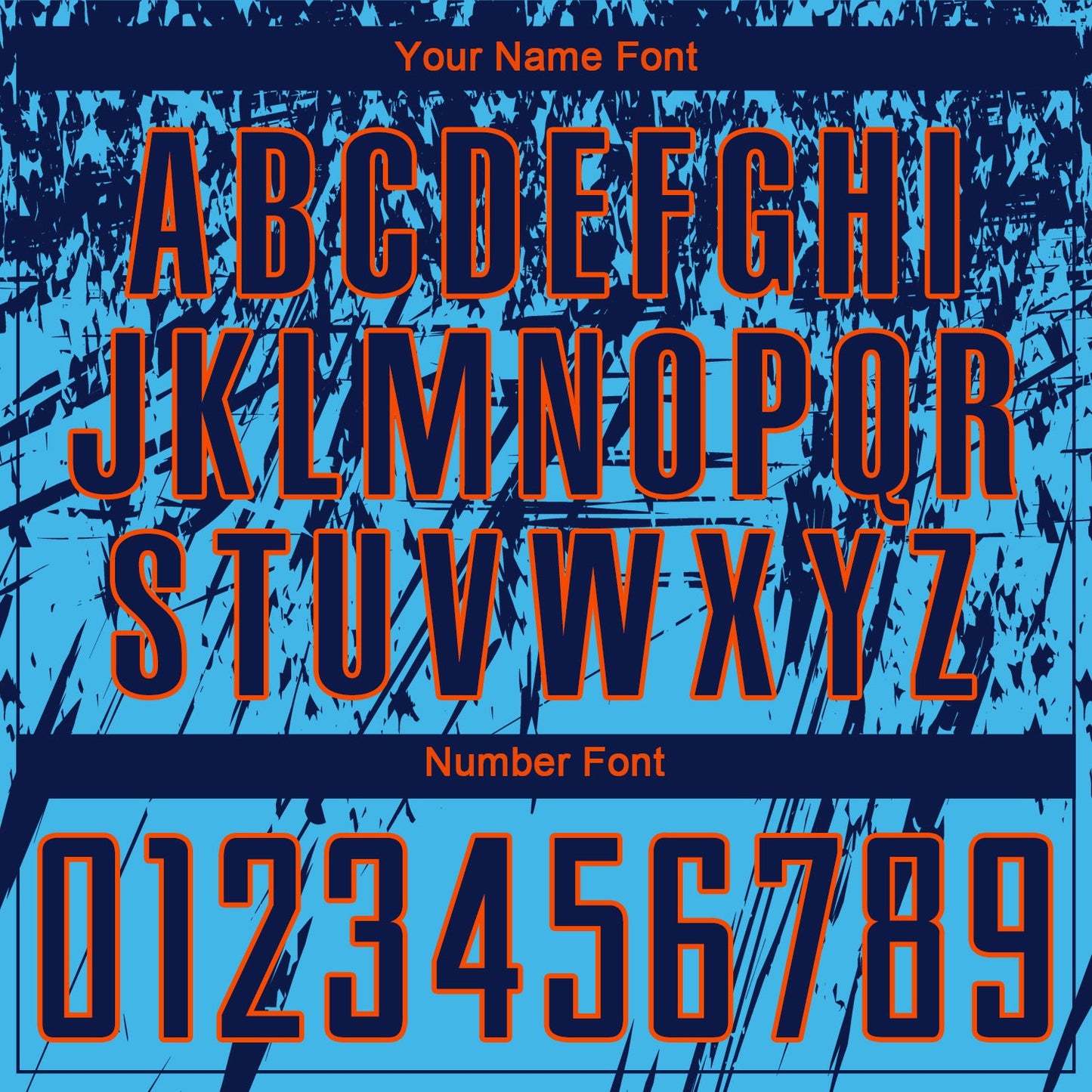 Custom Sky Blue Navy-Orange Sublimation Soccer Uniform Jersey Limited