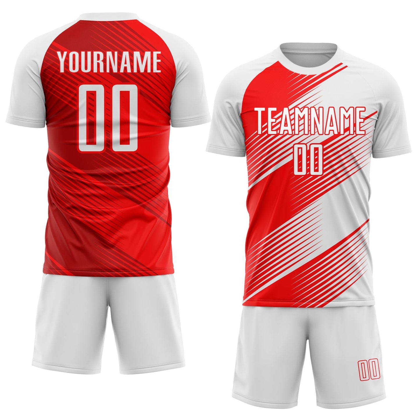 Custom Red White Sublimation Soccer Uniform Jersey Limited