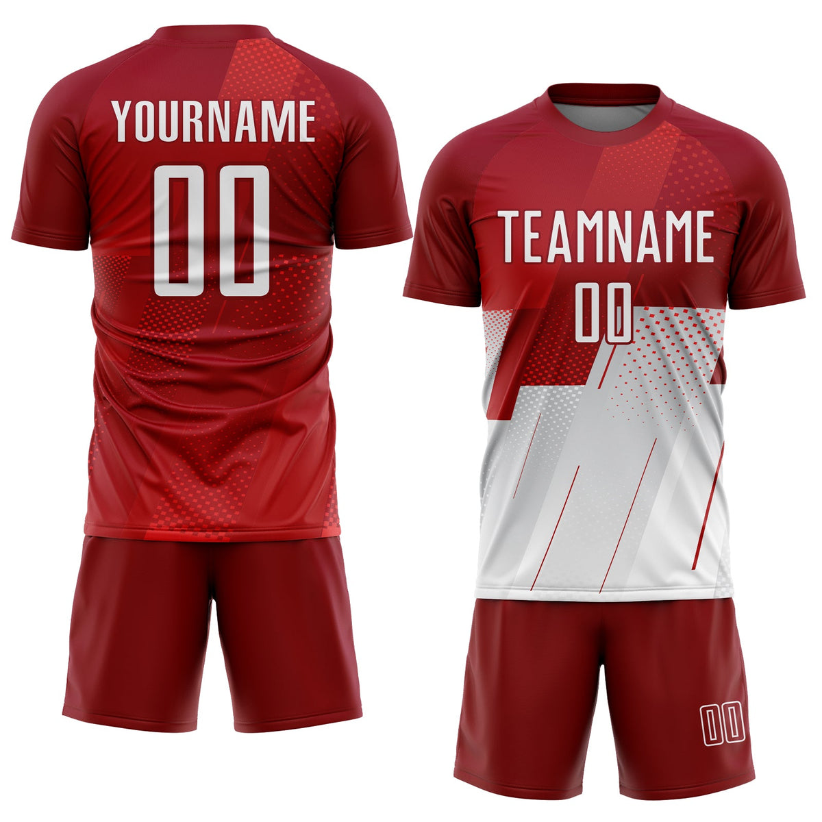 Custom Red White Sublimation Soccer Uniform Jersey Limited
