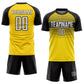 Custom Yellow White-Black Sublimation Soccer Uniform Jersey Limited