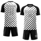 Custom Black White Sublimation Soccer Uniform Jersey Limited