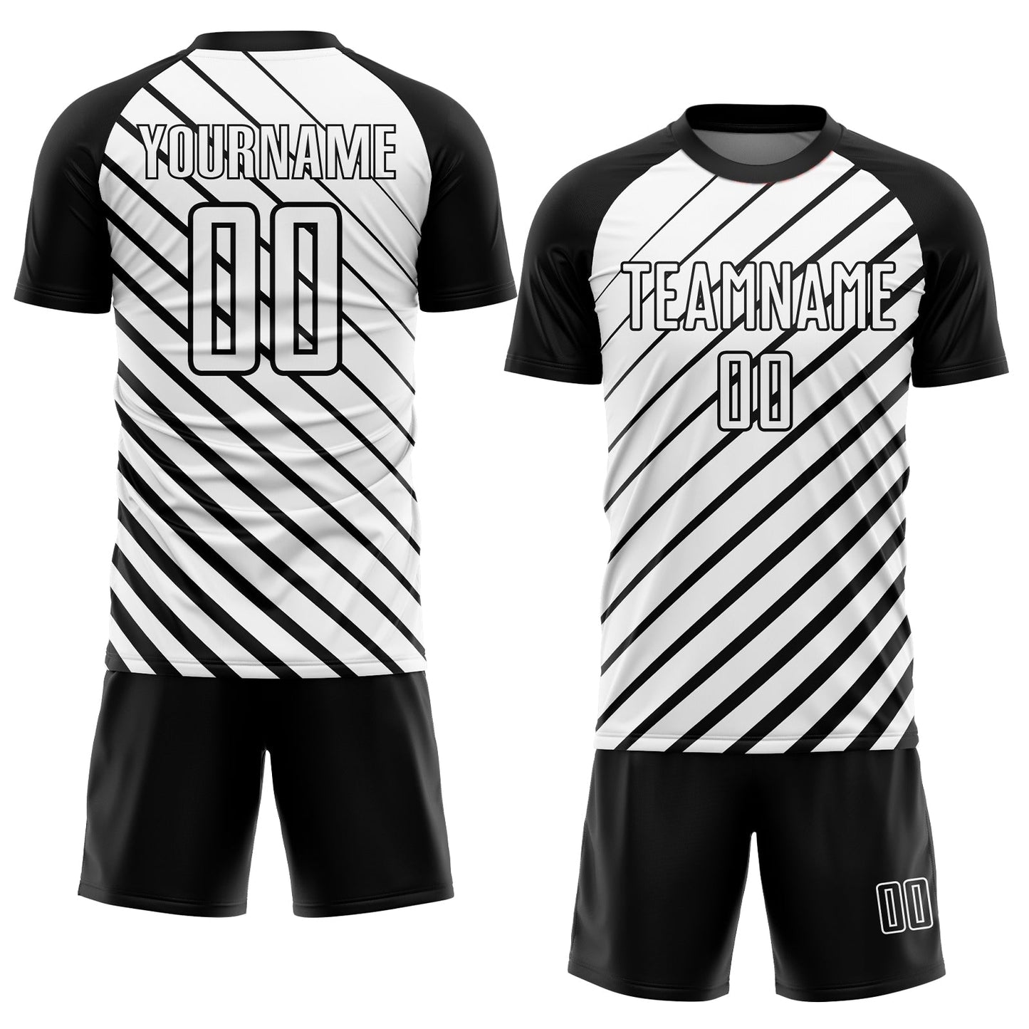 Custom Black White Sublimation Soccer Uniform Jersey Limited