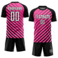 Custom Pink White-Black Sublimation Soccer Uniform Jersey Limited
