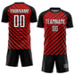 Custom Red White-Black Sublimation Soccer Uniform Jersey Limited