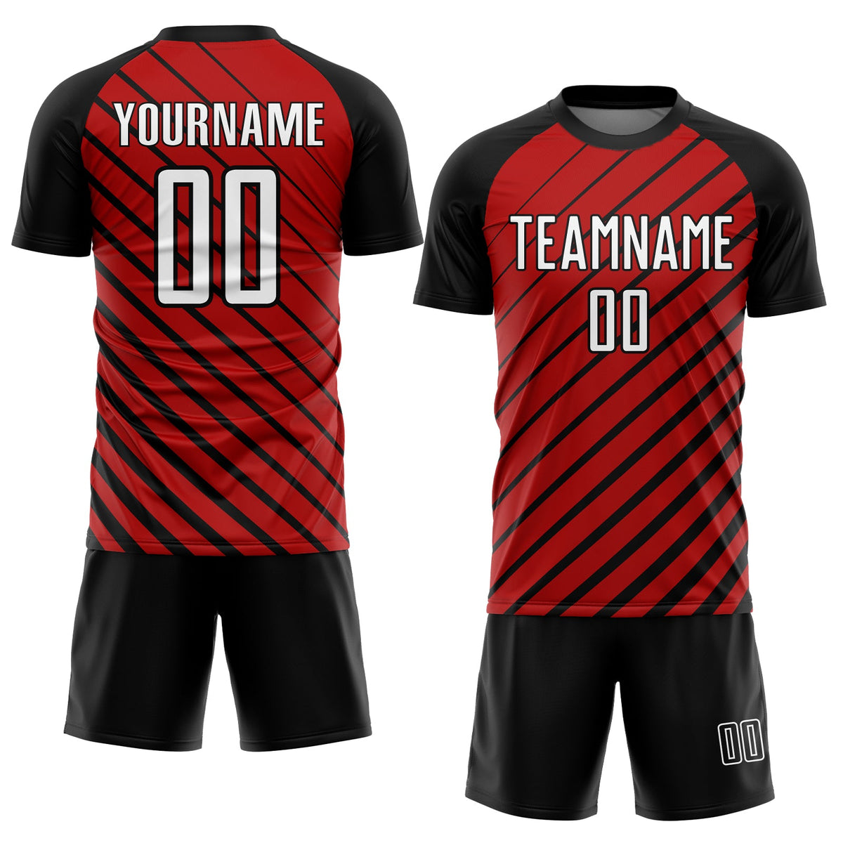 Custom Red White-Black Sublimation Soccer Uniform Jersey Limited