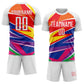 Custom Figure White-Red Sublimation Soccer Uniform Jersey Limited