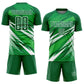 Custom Kelly Green White Sublimation Soccer Uniform Jersey Limited