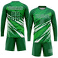 Custom Kelly Green White Sublimation Soccer Uniform Jersey Limited