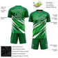 Custom Kelly Green White Sublimation Soccer Uniform Jersey Limited