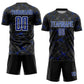 Custom Black Royal-White Sublimation Soccer Uniform Jersey Limited
