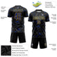 Custom Black Royal-Yellow Sublimation Soccer Uniform Jersey Limited