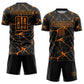 Custom Black Bay Orange Sublimation Soccer Uniform Jersey Limited