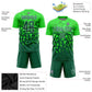 Custom Green Grass Green-White Sublimation Soccer Uniform Jersey Limited