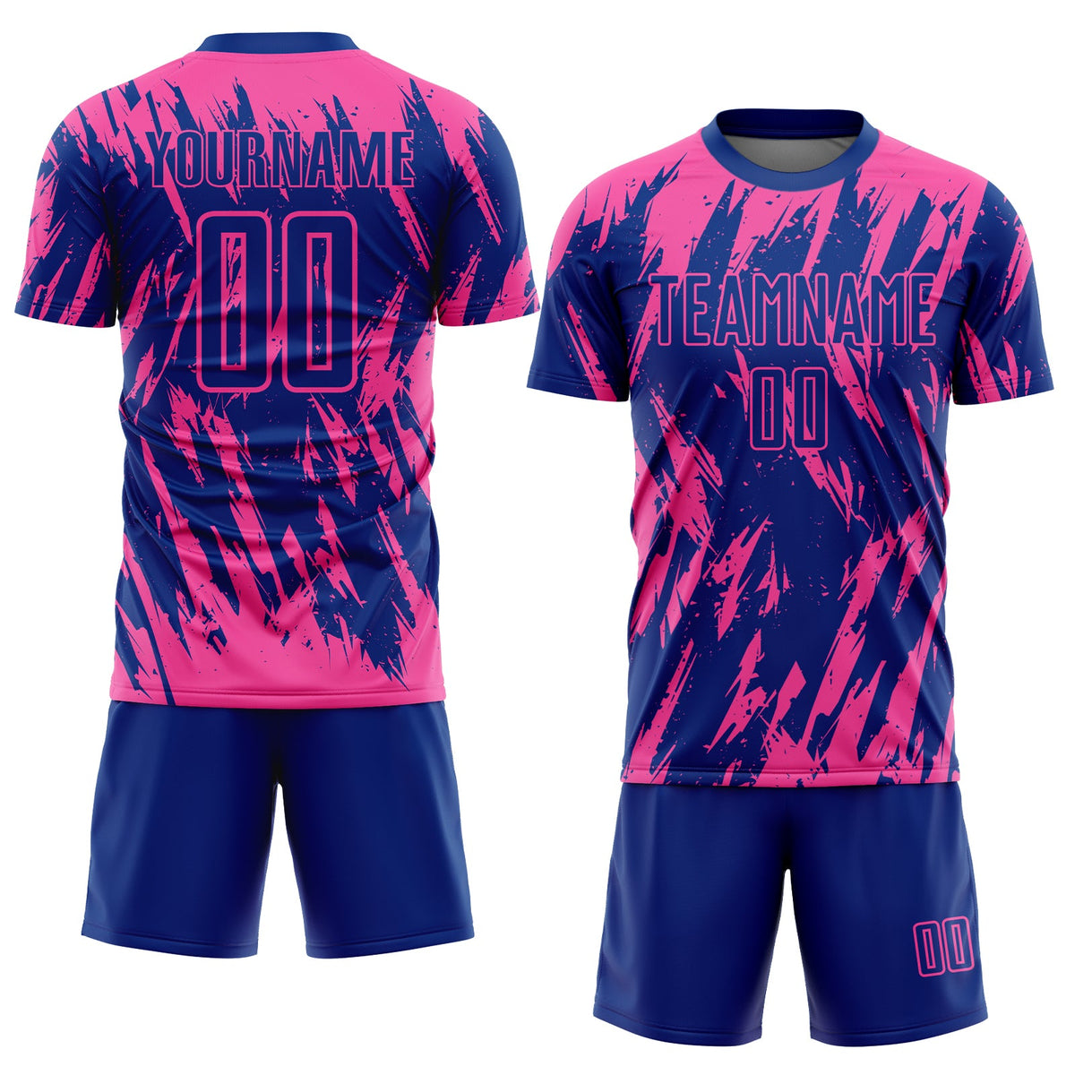 Custom Pink Royal Sublimation Soccer Uniform Jersey Limited