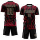 Custom Crimson Black-City Cream Sublimation Soccer Uniform Jersey Limited