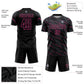 Custom Black Pink Sublimation Soccer Uniform Jersey Limited