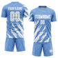 Custom Light Blue White Sublimation Soccer Uniform Jersey Limited