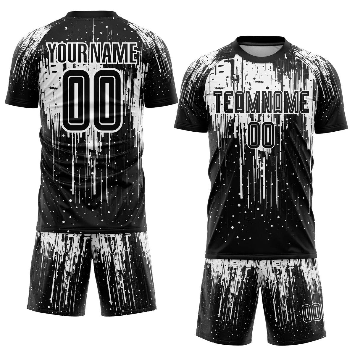 Custom White Black Sublimation Soccer Uniform Jersey Limited