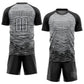 Custom Gray Black Sublimation Soccer Uniform Jersey Limited