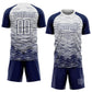 Custom Navy White Sublimation Soccer Uniform Jersey Limited