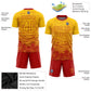 Custom Yellow Red Sublimation Soccer Uniform Jersey Limited